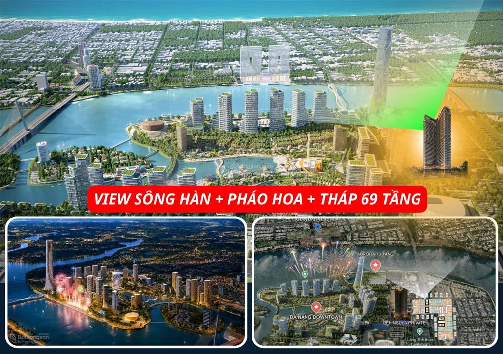 Hàng hot 2026! căn hộ 1pn tầng cao view trực diện sông hàn, pháo hoa downtown, tòa tháp 69 tầng