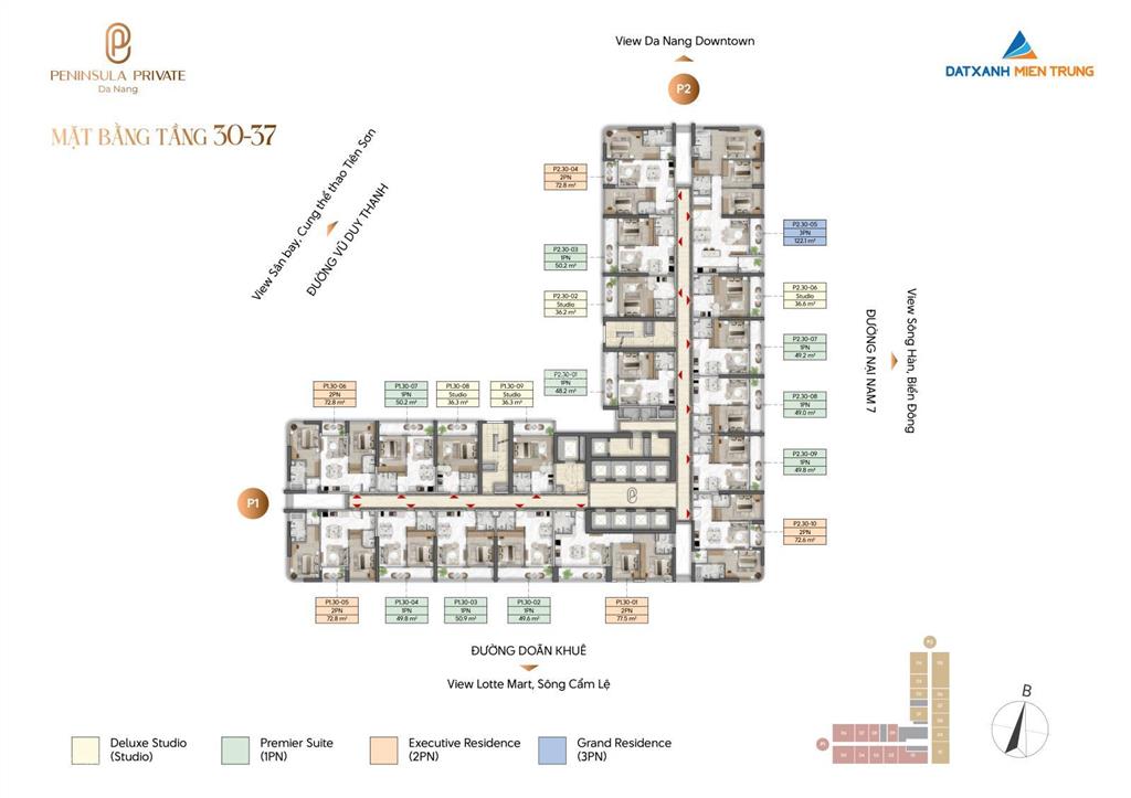 Cực phẩm!! hiếm có căn studio tầng cao view đà nẵng downtown của dự án peninsula private!