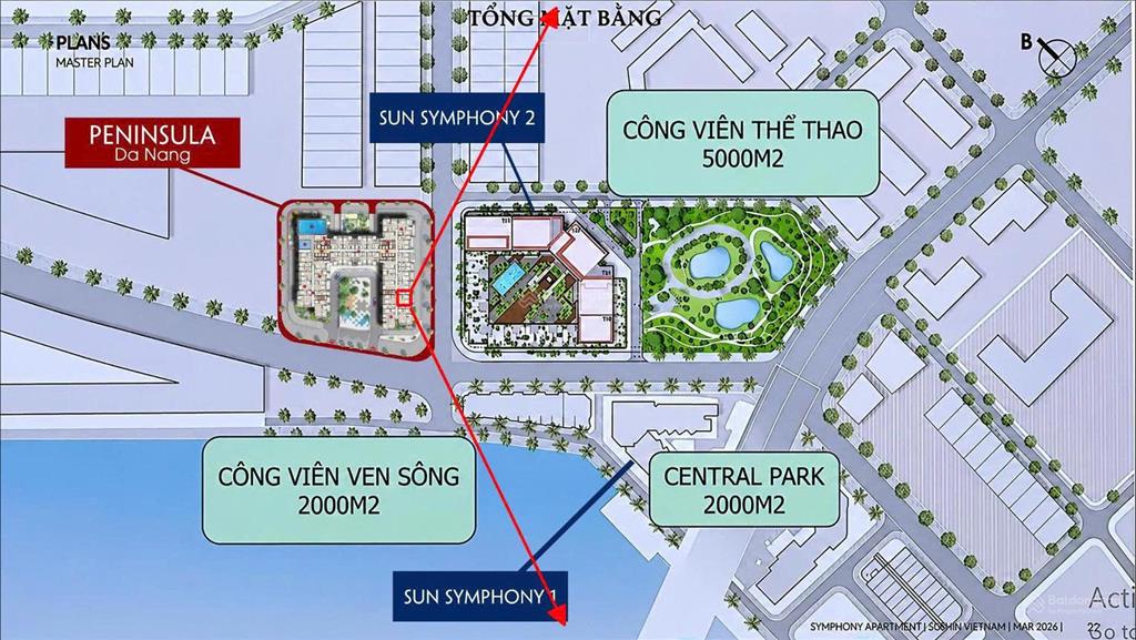 Bán nhanh 2 căn góc 77,5m2, 2pn dự án peninsula đà nẵng chỉ từ 54,5tr/m2!