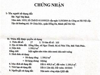 Bán lô đất có sổ đỏ gần ngã tư lê duẩn phùng chí kiên (gần 1600m2 trong đó có 400m2 đất ở)