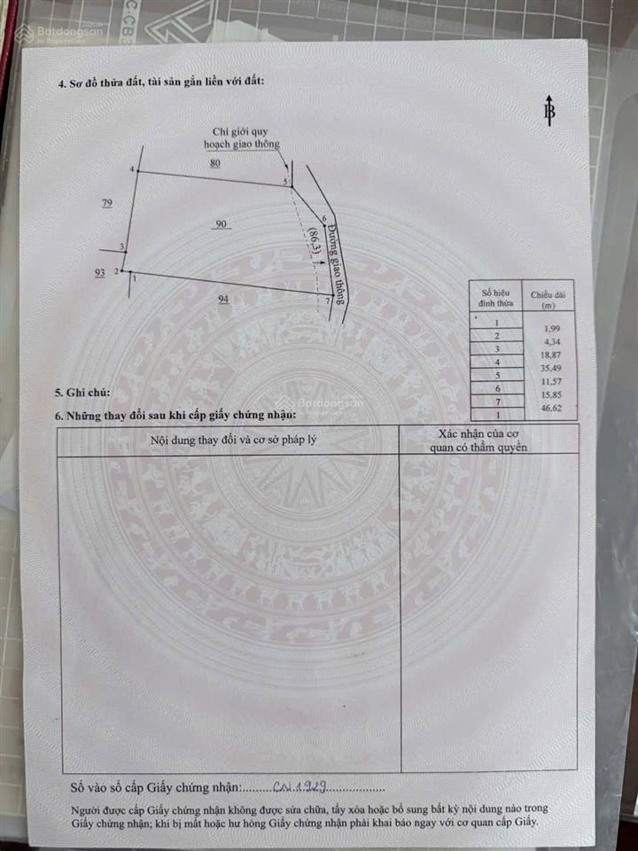 Bán đất sào sổ riêng xã phú hoà