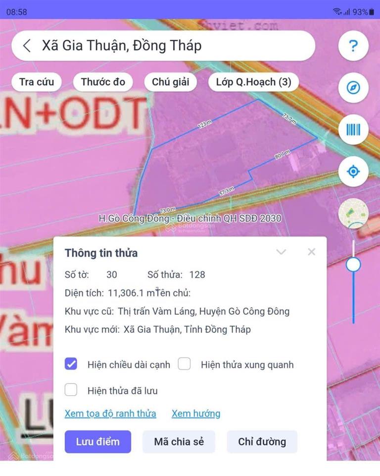 Cần bán 1,6ha đất mặt tiền đt 871b, thị trấn vàm láng cũ, ngay khu công nghiệp gia thuận 2