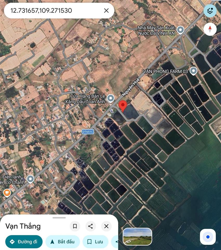 Bán đất tại nguyễn huệ, bắc vân phong, 2,5 triệu/ m2, 6843 m2, view sân bay vân phong, đảo điệp sơn