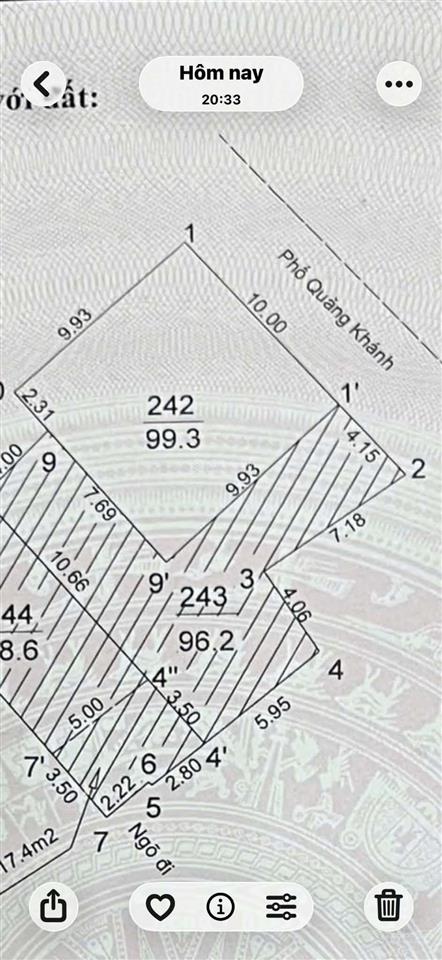 Bán tòa nhà mặt phố quảng khánh  view hồ tây 100m2  9 tầng hầm  mt 10m  ô tô tránh, 116,8 tỷ