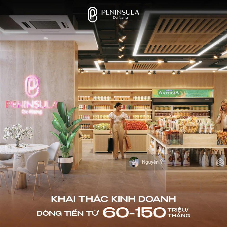 Bán căn hộ đế tòa peninsula căn góc 2 tầng 2 mặt tiền, 273.5m², sơn trà, đà nẵng