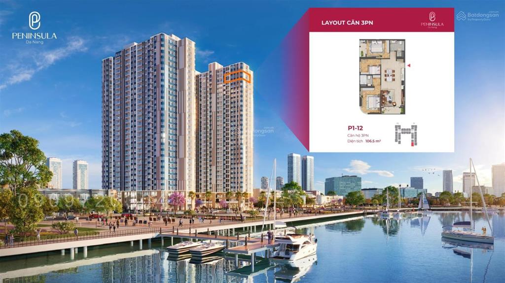 Bán căn góc peninsula đà nẵng, 6,8 tỷ, 106,5 m2, 3pn, 2wc, giá ưu đãi