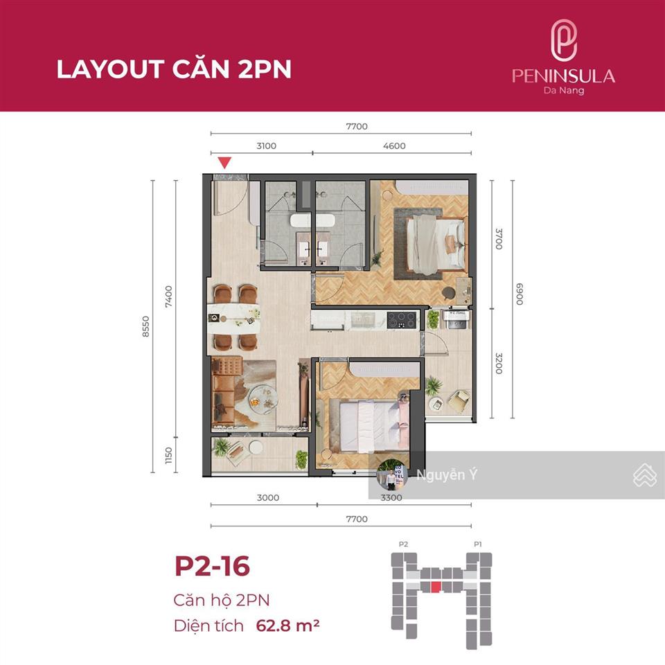 Bán căn góc peninsula đà nẵng, 6,8 tỷ, 106,5 m2, 3pn, 2wc, giá ưu đãi