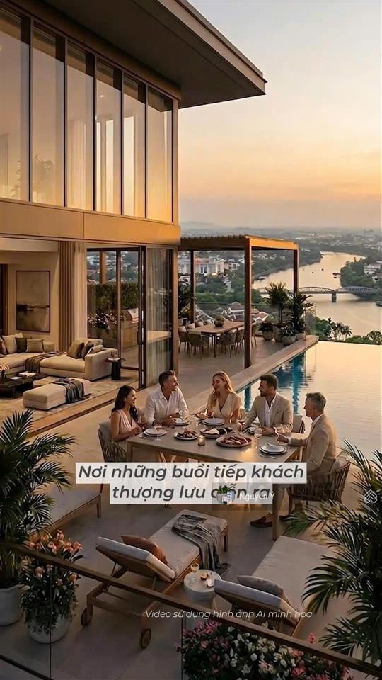 Bán sky villas hue heritage 2 tầng vị trí cao nhất toà nhà, diện tích 245.6m2 tặng bể bơi mini
