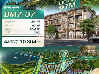Biệt thự liền kề 4 tầng, 9PN, 97m2, QL18 Hạ Long - Sổ Đỏ, 10.3 tỷ