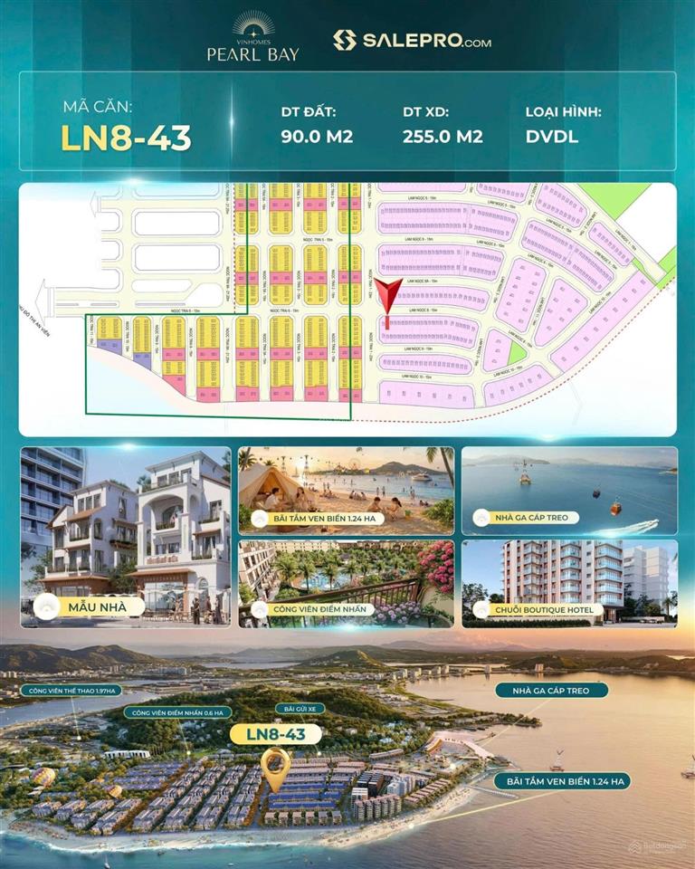 Nhà 4 tầng ngay biển trần phú nha trang. dự án vinpearl phú quý. dt 90m2 ngang 5m. giá 137 triệu/m2