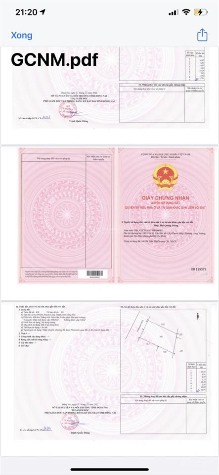 Bán đất tại thung lũng xanh, 3,7 tỷ, 408m2, xã an phước, long thành, đồng nai