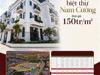 Giảm sâu 35%. biệt thự solasta nam cường giá chỉ 150tr/m2. nhận nhà ngay, sổ có sẵn từng căn