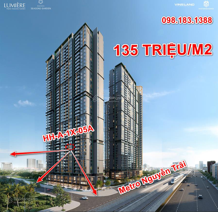 Duy nhất 1 căn 2phòng ngủ 2 vệ sinh 75m2 bc đông bắc tầng thấp giá tốt nhất dự án hsg cao xà lá