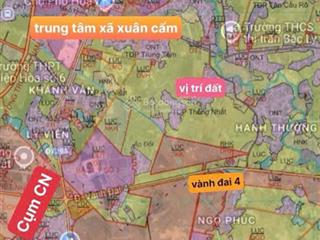 Tài chính hơn 600tr đất rẻ bắc lý xuân cẩmven cn đây dt110m2mặt tiền 5,80m vuông