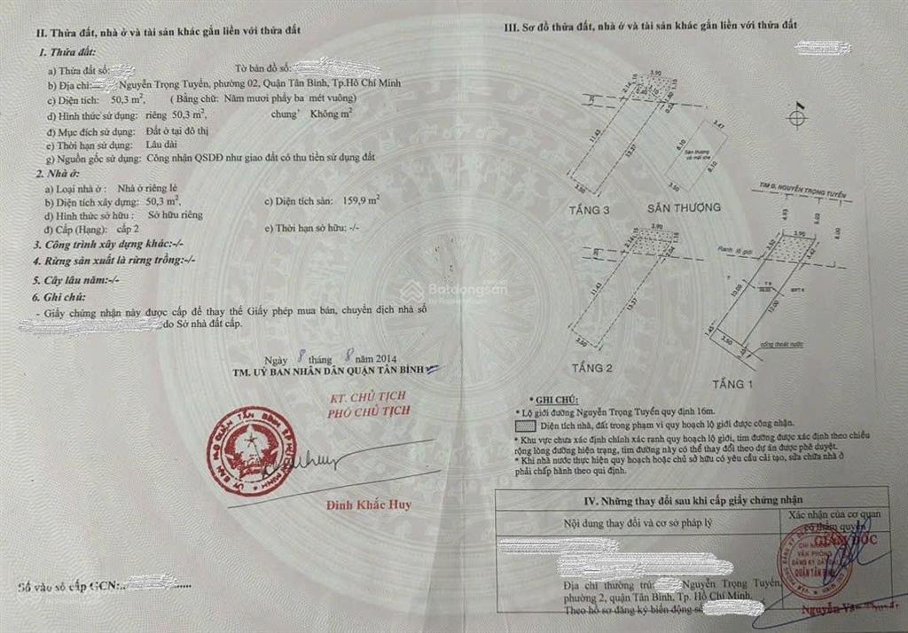 Chính chủ bán gấp nhà mặt tiền nguyễn trọng tuyển  tân bình  giá chỉ 13 tỷ