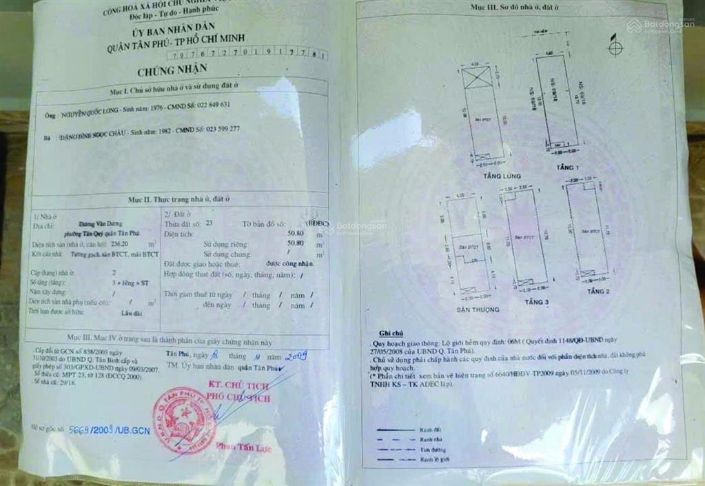Nhà 51m2, xây 5 tầng btct, hẻm 8m an ninh yên tĩnh tại dương văn dương, tân phú. 7,8 tỷ