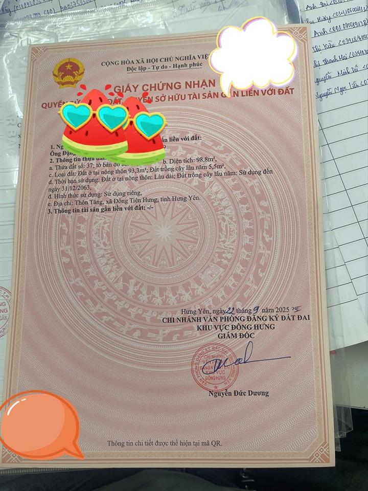 CHÍNH CHỦ BÁN – LÔ ĐẤT ĐẸP PHÚ CHÂU, ĐÔNG HƯNG