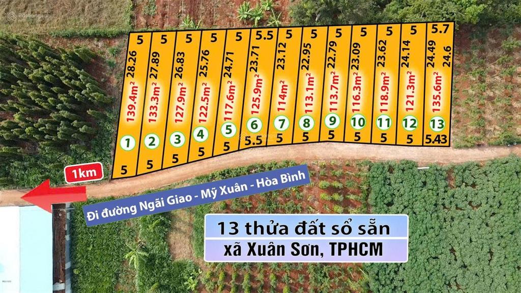 Lốc lô đất trung tâm xuân sơn  giá chỉ 470 triệu  sổ riêng.  0375 008 ***