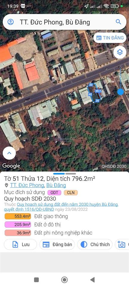 Chính chủ cần bán đất tại quốc lộ 14 thị trấn đức phong, bù đăng, 746m2, mặt tiền rộng, sổ sẵn