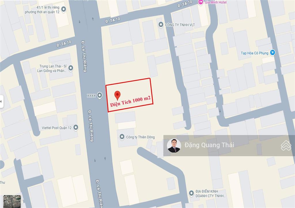 Siêu phẩm  mặt tiền 22m  gần 1.000m²  đất thổ cư 100%  lê thị riêng  85 tỷ  p.thới an q.12