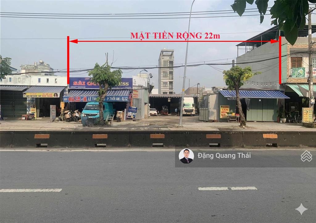 Siêu phẩm  mặt tiền 22m  gần 1.000m²  đất thổ cư 100%  lê thị riêng  85 tỷ  p.thới an q.12