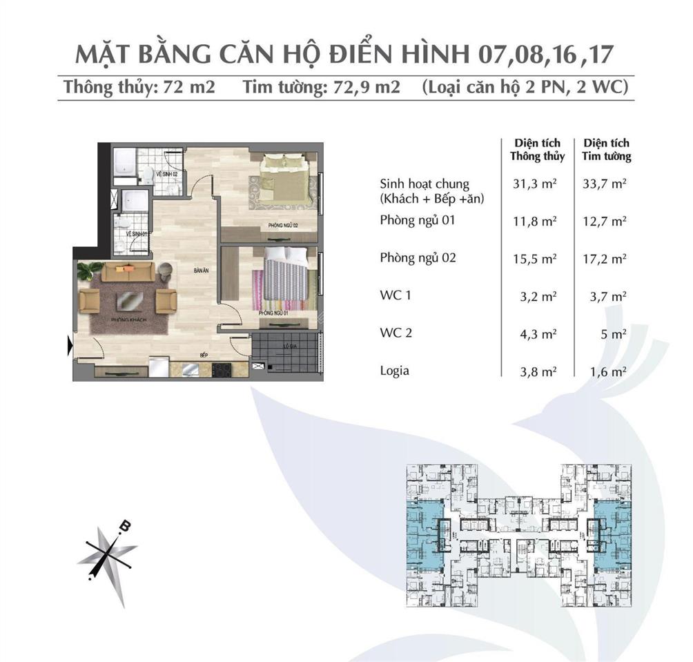Căn 82m2 3pn2wc bc đbđn mát mẻ view sông tầng trung đẹp nội thất nguyên bản cđt