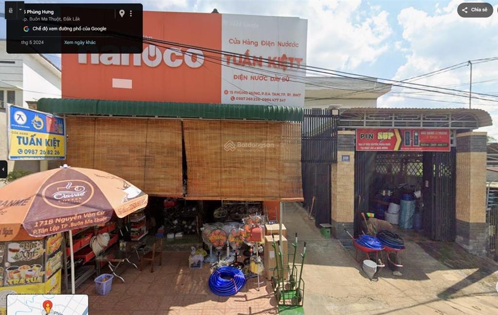 Bán nhà mặt tiền đường phùng hưng, p. ea kao, tỉnh đắk lắk (189,2m2 có sẵn 40m2 thổ cư)
