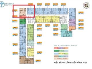 Bán căn hộ dualkey 3 ngủ  2 vệ sinh tòa sentosa sky park giá 2.85 tỷ đã có bìa