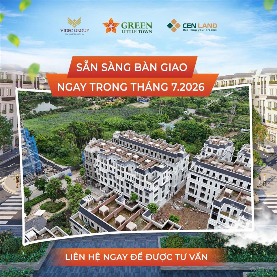 Cần tiền em bán gấp căn liền kề dt 100m2 green little town cổ bi, giá 17,5 tỷ nhận nhà ngay căn góc