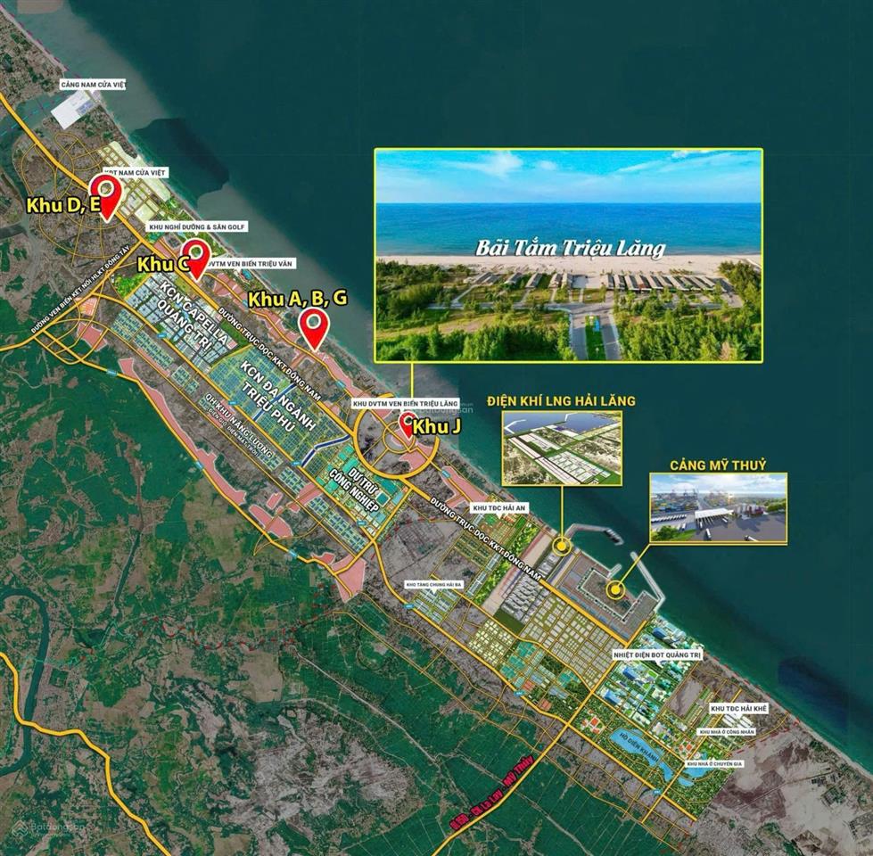 Đất phân lô mặt đường dh42 rộng 26m, kcn nam cửa việt, sát biển, giá đầu tư chỉ hơn 4tr. sổ đỏ sẵn