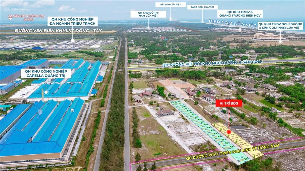 Bán đất nam cửa việt 137.4m, mt 8m nở hậu, 2 mặt tiền đường oto tải tránh, sổ đỏ sẵn giao dịch