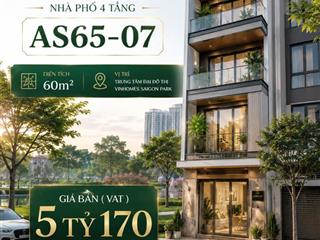 Vinhomes hóc môn (nhà 60 m²) 1 trệt 3 lầu chỉ cần thanh toán trước 1,5 tỷ hỗ trợ 30 tháng 0% lãi
