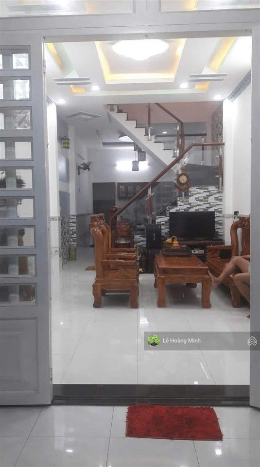 Nhà shr 4m x 25m. đúc 1 lầu mặt tiền đường hiệp thành 7