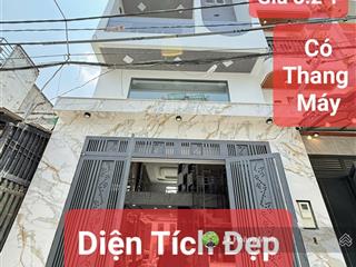 Siêu phẩm 5m x 15m. 4 tầng có thang máy hẻm nhựa 6m đường lê thị riêng. gần nhà máy bia tiger