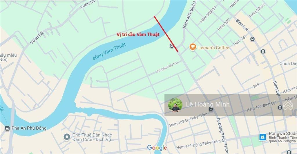 Lô đất 8m x 42m. mặt tiền đường vườn lài