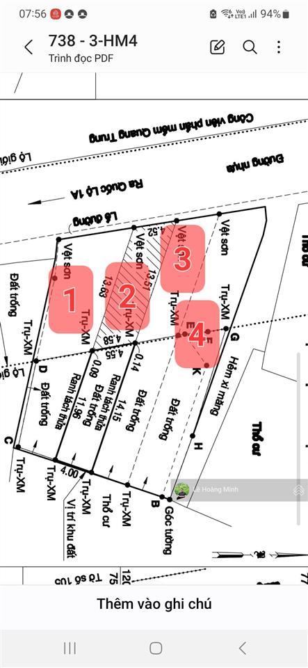 Khu đất đẹp xây chdv quá đẹp mặt tiền đường 20m đối diện cổng sau cv phần mềm quang trung