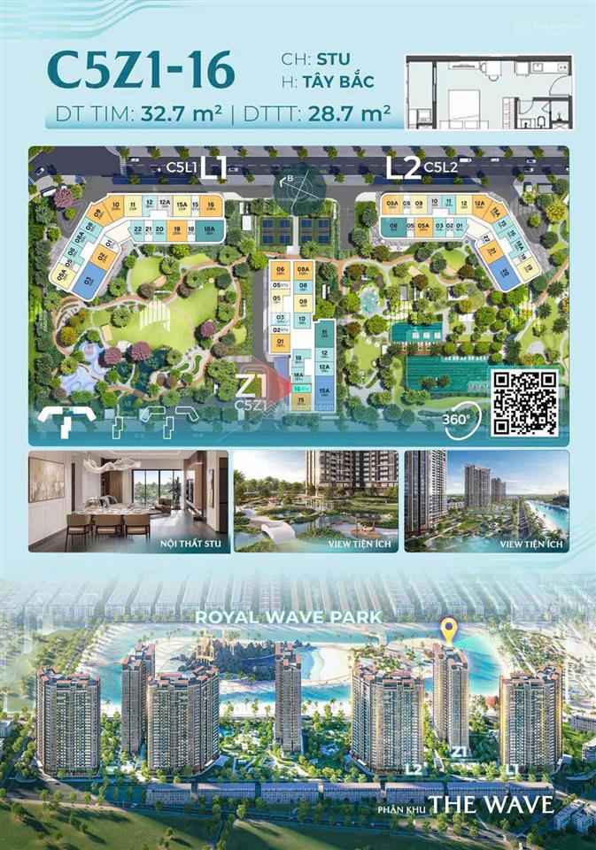 Bán studio chỉ 2 tỷ vnđ view triệu đô tại ocean park 2 hưng yên