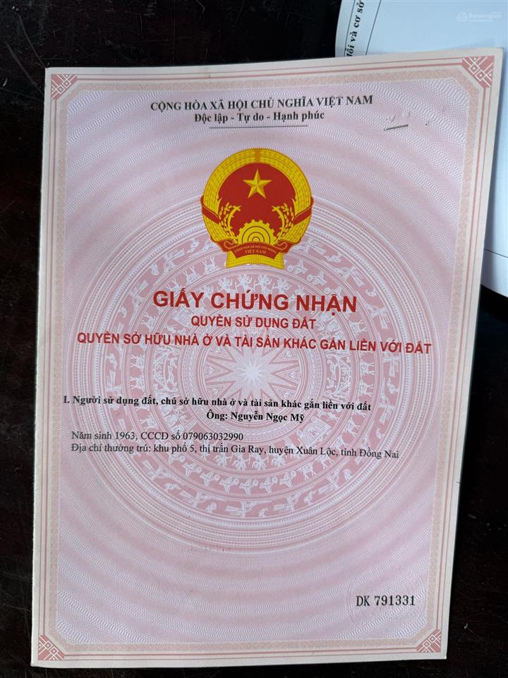 Bán biệt thự mặt tiền đường trần phú, thị trấn gia ray, xuân lộc, diện tích 17.8x110m