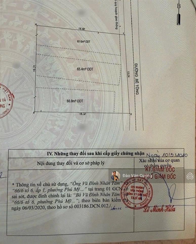 Nhà chưa qua đầu tư diện tích 275m2 giá rẻ 6.5 tỷ cách lý thường kiệt 50m phường dĩ an (gấp)