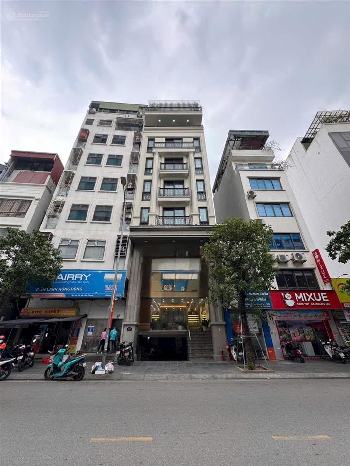 Toà building mp lê đức thọ  mỹ đình, 128m2 10t mt 7.8m giá 82.5 tỷ  lô góc  thông sàn  vỉa hè