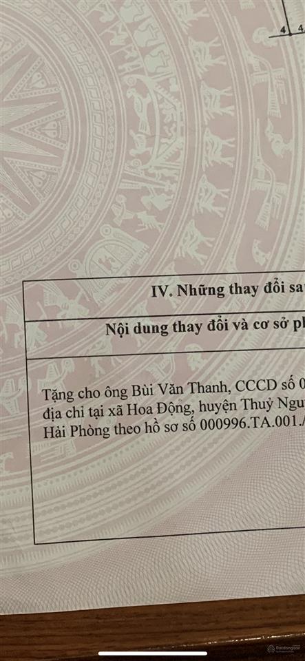 Bán đất trong ngõ lâm động, thủy nguyên, hải phòng
