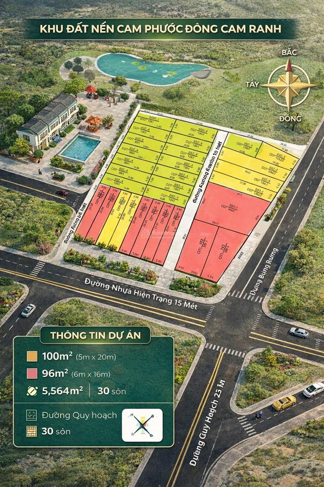 Bán đất đẹp tại phường ba ngòi, cam ranh, khánh hòa, 15 triệu vnd/m2, 100m2