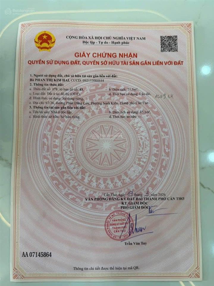 Bán nhà 2 tầng full nội thất hẻm 67 đường phan đăng lưu
