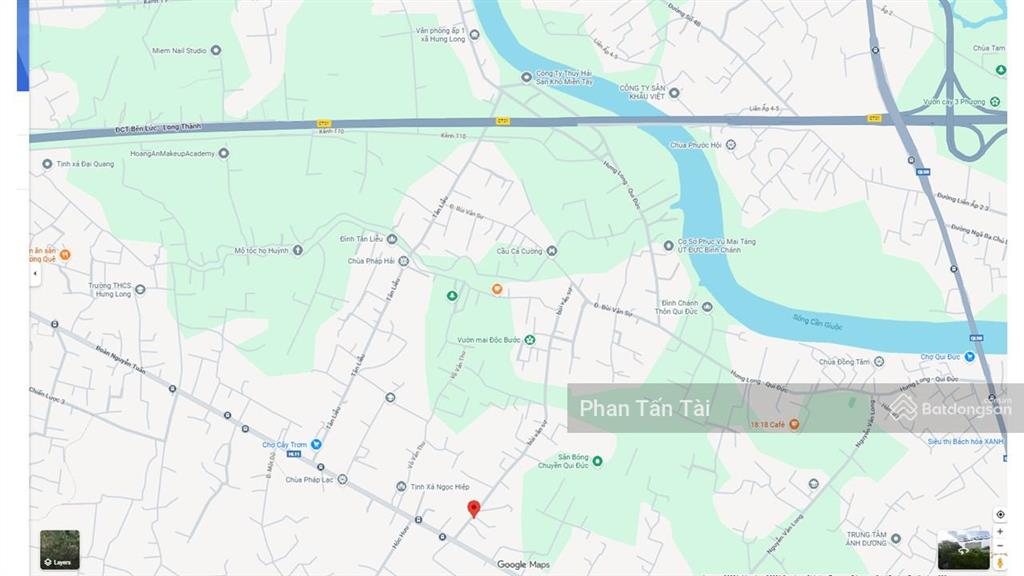 Hưng long mới  đất ở mặt tiền bùi văn sự 95m2 ngang 5m ra hl11  đoàn nguyễn tuấn 100m  hướng đb