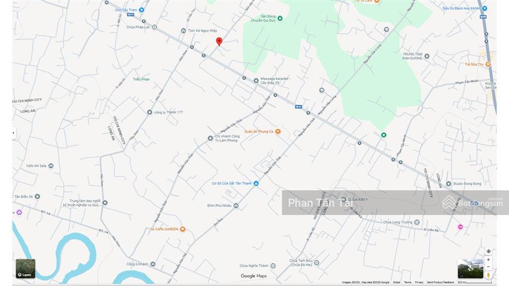 Hưng long mới  đất ở mặt tiền bùi văn sự 95m2 ngang 5m ra hl11  đoàn nguyễn tuấn 100m  hướng đb