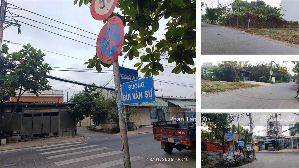 Hưng long mới  đất ở mặt tiền bùi văn sự 95m2 ngang 5m ra hl11  đoàn nguyễn tuấn 100m  hướng đb