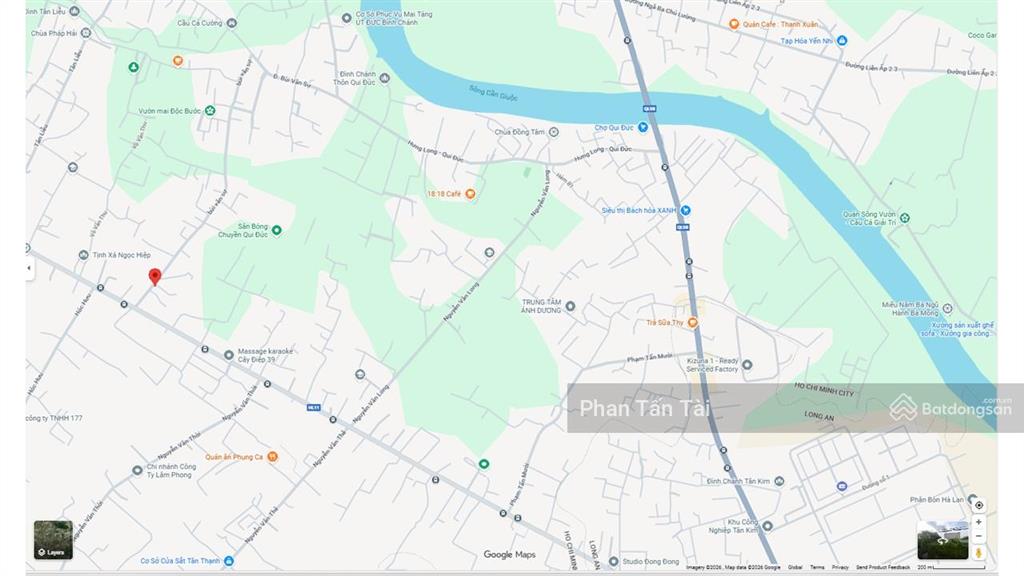 Hưng long mới  đất ở mặt tiền bùi văn sự 95m2 ngang 5m ra hl11  đoàn nguyễn tuấn 100m  hướng đb