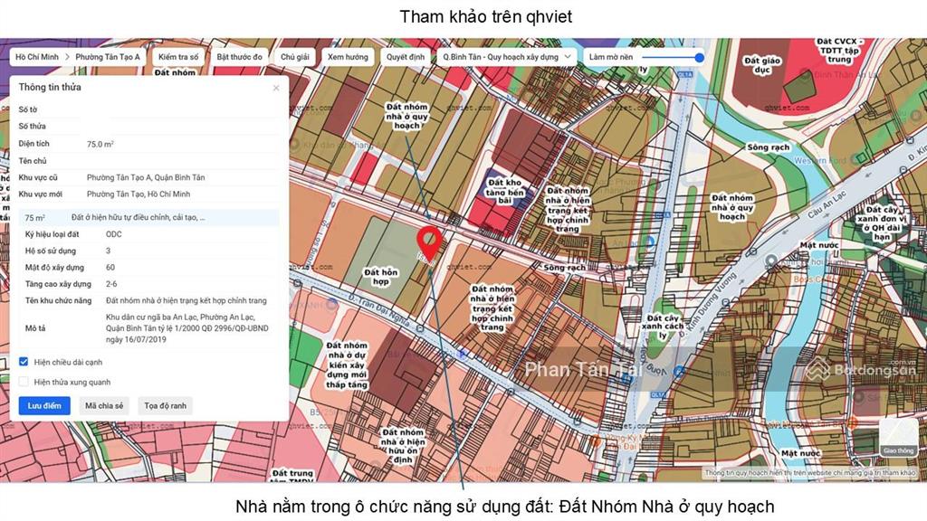 Bán đất 75m2 hẻm 6m trần đại nghĩa tân tạo a bình tân, 5x15m sổ riêng, xây 26 tầng, giá chỉ 3,4 tỷ
