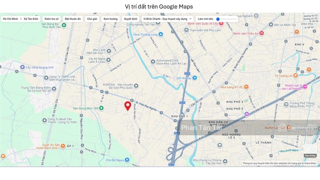 Bán 4,8 tỷ  đất đường ô tô 2 chiều thông ra trần đại nghĩa ở gần vòng xoay an lạc ngang 5m 156,8m2