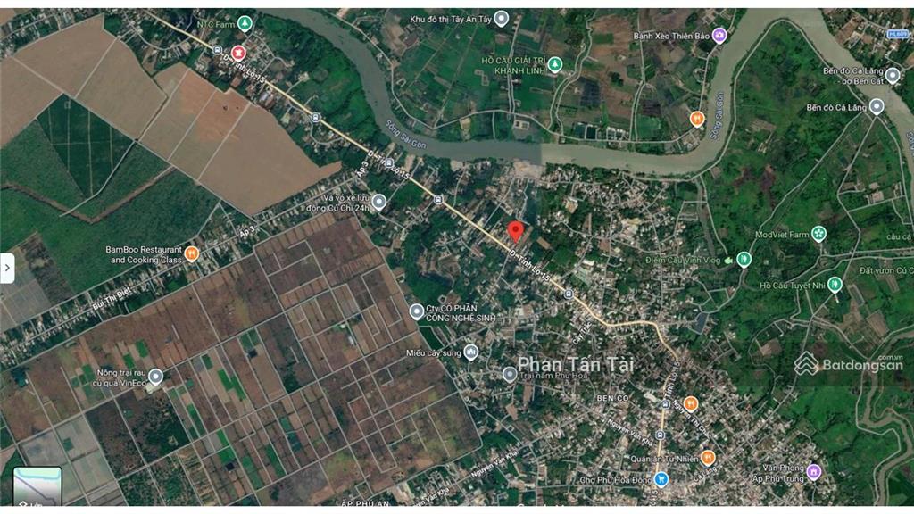 Giá còn tl 1,95 tỷ đất phú hòa đông củ chi 227.1m² có 165m² thổ cư, ngang 23m, đường ôtô 40m ra tl5